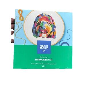 Tabitha Brown target Blacky The dog embroidery kit Dog Multi Color New